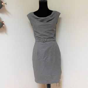 Banana Republic Drape Neck Houndstooth Dress 2